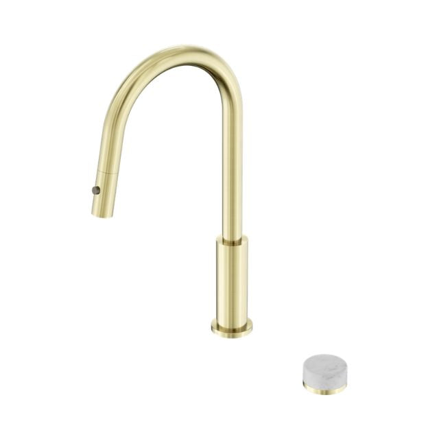 Nero Serenity Progressive Pull Out Kitchen Set With Carrara Handle Brushed Gold