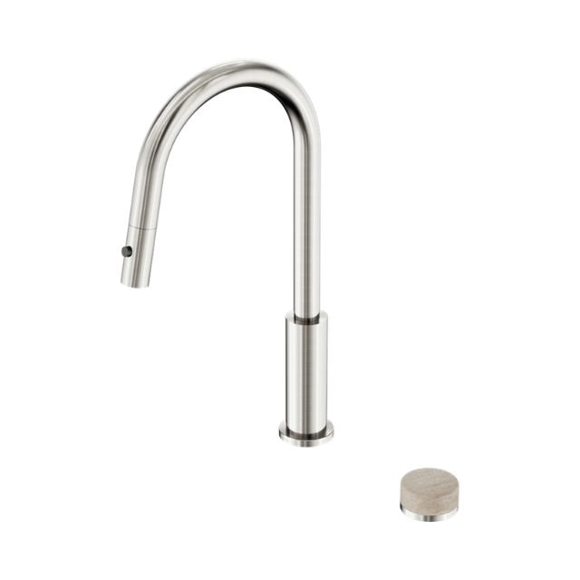 Nero Serenity Progressive Pull Out Kitchen Set With Rome Travertine Handle Brushed Nickel 24E057BN - The Blue Space