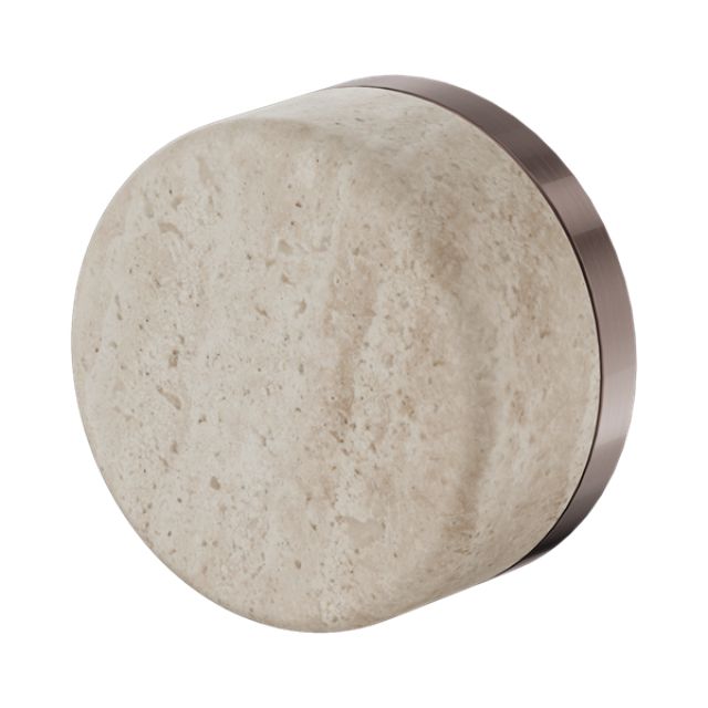 Nero Serenity Progressive Shower Mixer With Rome Travertine Handle Brushed Bronze 24E003BZ - The Blue Space