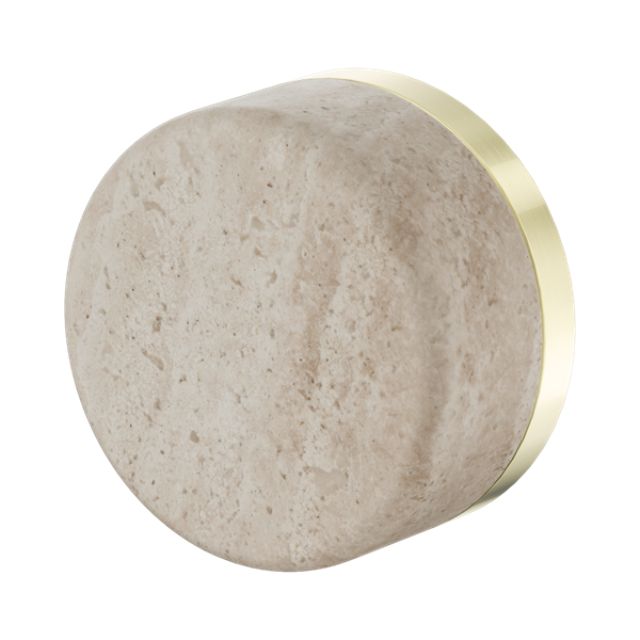 Nero Serenity Progressive Shower Mixer With Rome Travertine Handle Brushed Gold 24E003BG - The Blue Space