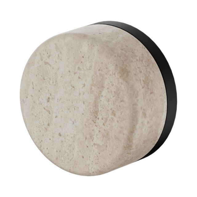Nero Serenity Progressive Shower Mixer With Rome Travertine Handle Matte Black 24E003MB - The Blue Space