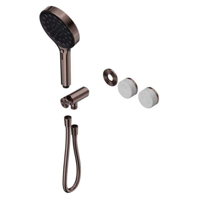 Nero Serenity Progressive Shower System With Carrara Handle And Nero Serenity Hand Shower Trim Kit Only Brushed Bronze 24E097BZ - The Blue Space
