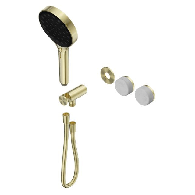 Nero Serenity Progressive Shower System With Carrara Handle And Serenity Hand Shower Trim Kit Only Brushed Gold 24E097BG - The Blue Space