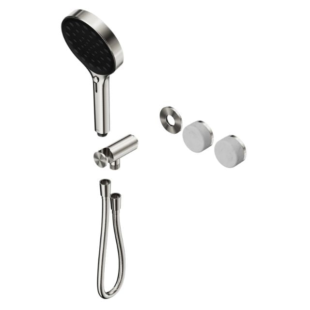 Nero Serenity Progressive Shower System With Carrara Handle And Serenity Hand Shower Trim Kit Only Brushed Nickel 24E097BN - The Blue Space