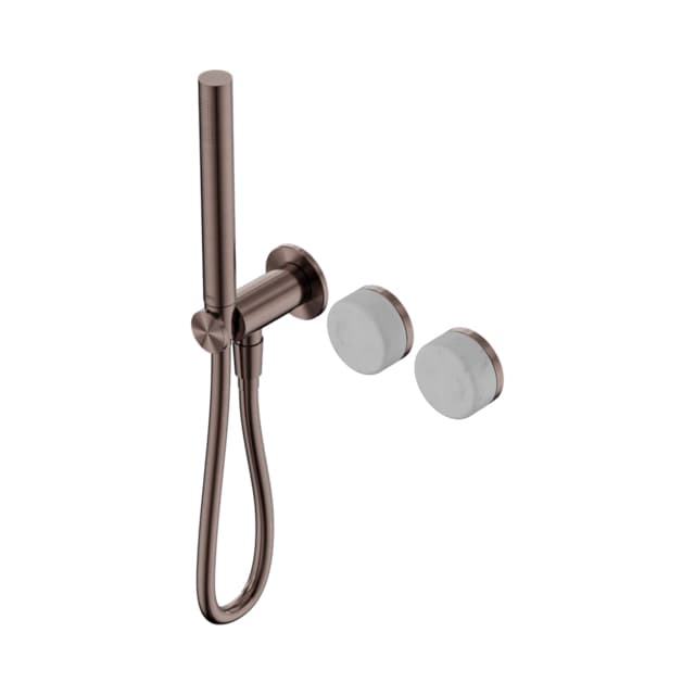Nero Serenity Progressive Shower System With Carrara Handle And Slim Shower Brushed Bronze 24E019BZ - The Blue Space