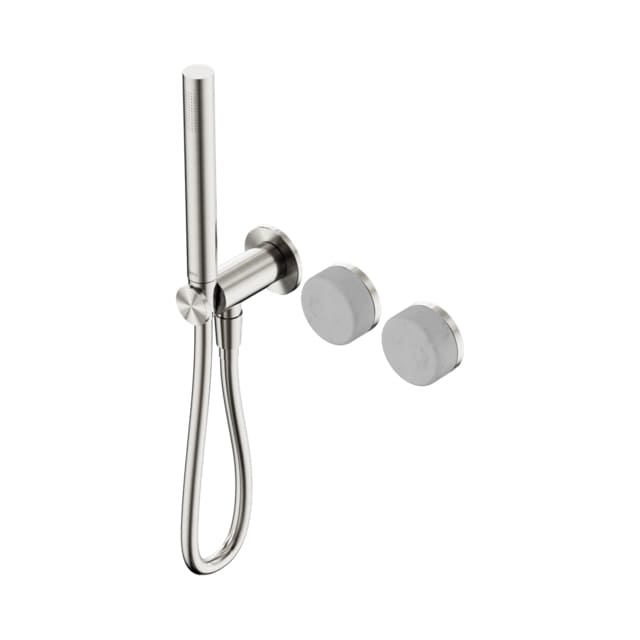 Nero Serenity Progressive Shower System With Carrara Handle And Slim Shower Brushed Nickel 24E019BN - The Blue Space