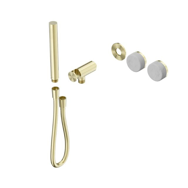 Nero Serenity Progressive Shower System With Carrara Handle And Slim Shower Trim Kit Only Brushed Gold 24E091BG - The Blue Space