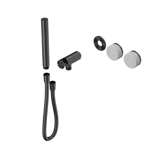 Nero Serenity Progressive Shower System With Carrara Handle And Slim Shower Trim Kit Only Gun Metal 24E091GM - The Blue Space