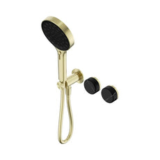 Nero Serenity Progressive Shower System With Marquina Black Handle And Nero Serenity Hand Shower Brushed Gold 24E132BG - The Blue Space