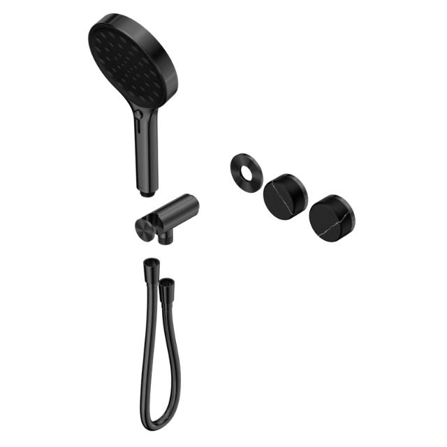 Nero Serenity Progressive Shower System With Marquina Black Handle And Nero Serenity Hand Shower Trim Kit Only Gun Metal 24E124GM - The Blue Space