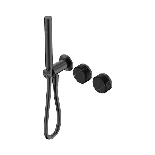 Nero Serenity Progressive Shower System With Marquina Black Handle And Slim Shower Gun Metal 24E131GM - The Blue Space