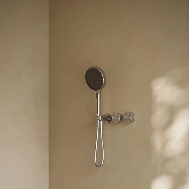 Nero Serenity Progressive Shower System With Metal Handle And Serenity Hand Shower Brushed Nickel 24E030BN - The Blue Space