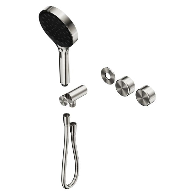 Nero Serenity Progressive Shower System With Metal Handle And Serenity Hand Shower Trim Kit Only Brushed Nickel 24E102BN - The Blue Space