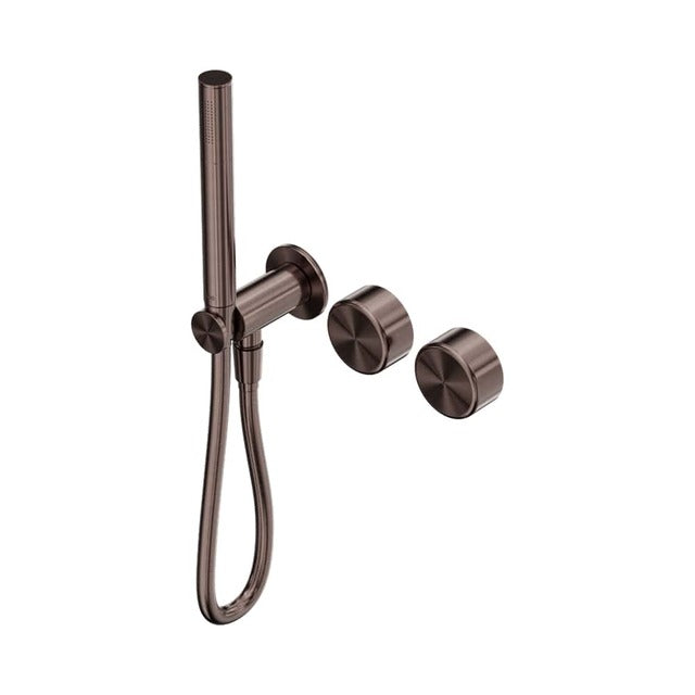 Nero Serenity Progressive Shower System With Metal Handle And Slim Shower Brushed Bronze 24E024BZ - The Blue Space
