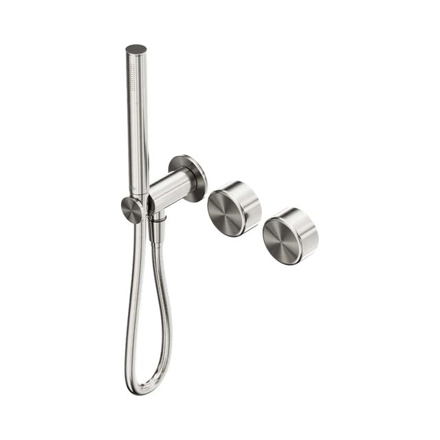 Nero Serenity Progressive Shower System With Metal Handle And Slim Shower Brushed Nickel 24E024BN - The Blue Space