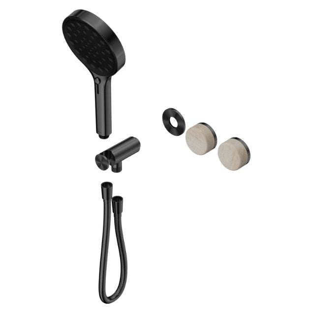 Nero Serenity Progressive Shower System With Rome Travertine Handle And Serenity Hand Shower Trim Kit Only Gun Metal 24E099GM - The Blue Space