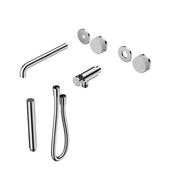 Nero Serenity Progressive Shower System With Spout With Carrara Handle And Slim Shower Trim Kit Only Chrome 24E079CH - The Blue Space