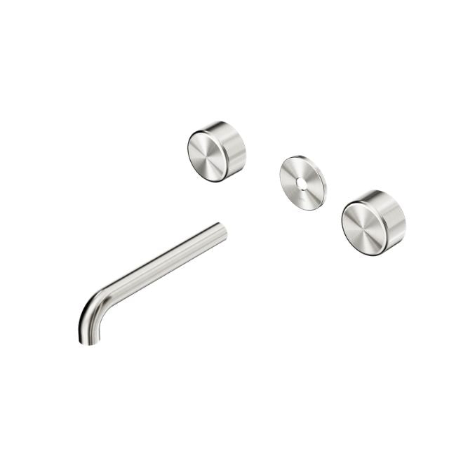 Nero Serenity Wall Basin Set 160mm Spout With Metal Handle Trim Kit Only Brushed Nickel 24D079BN - The Blue Space
