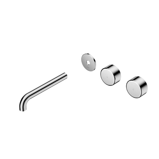 Nero Serenity Wall Basin Set 185mm Offset spout With Metal Handle Trim Kit Only Chrome 24D103CH - The Blue Space