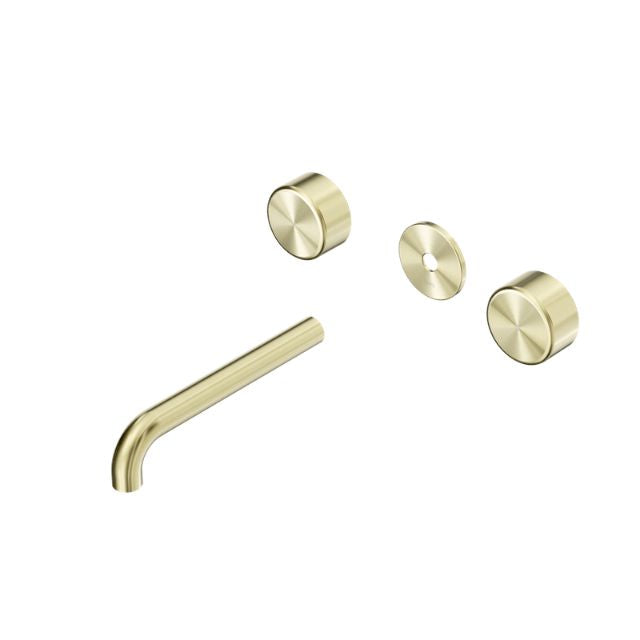 Nero Serenity Wall Basin Set 185mm Spout With Metal Handle Trim Kit Only Brushed Gold 24D085BG - The Blue Space