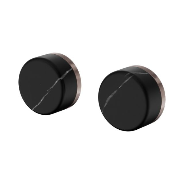 Nero Serenity Wall Top Assembly With Marquina Black Handle Brushed Bronze 24D116BZ - The Blue Space