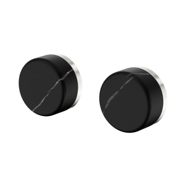 Nero Serenity Wall Top Assembly With Marquina Black Handle Brushed Nickel 24D116BN - The Blue Space