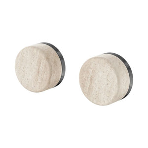 Nero Serenity Wall Top Assembly With Rome Travertine Handle Gun Metal