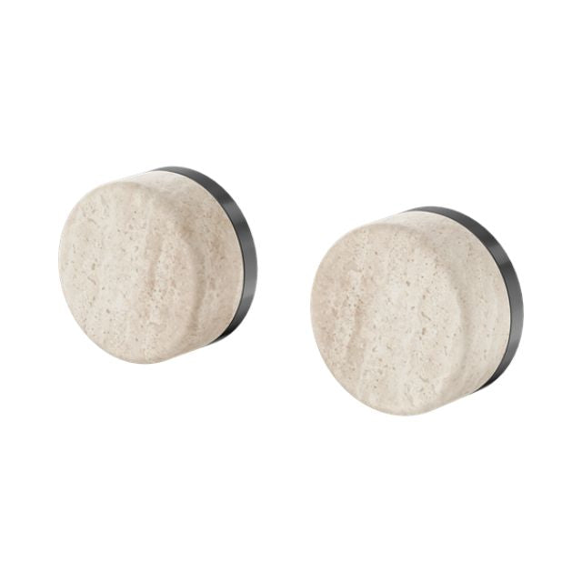 Nero Serenity Wall Top Assembly With Rome Travertine Handle Gun Metal