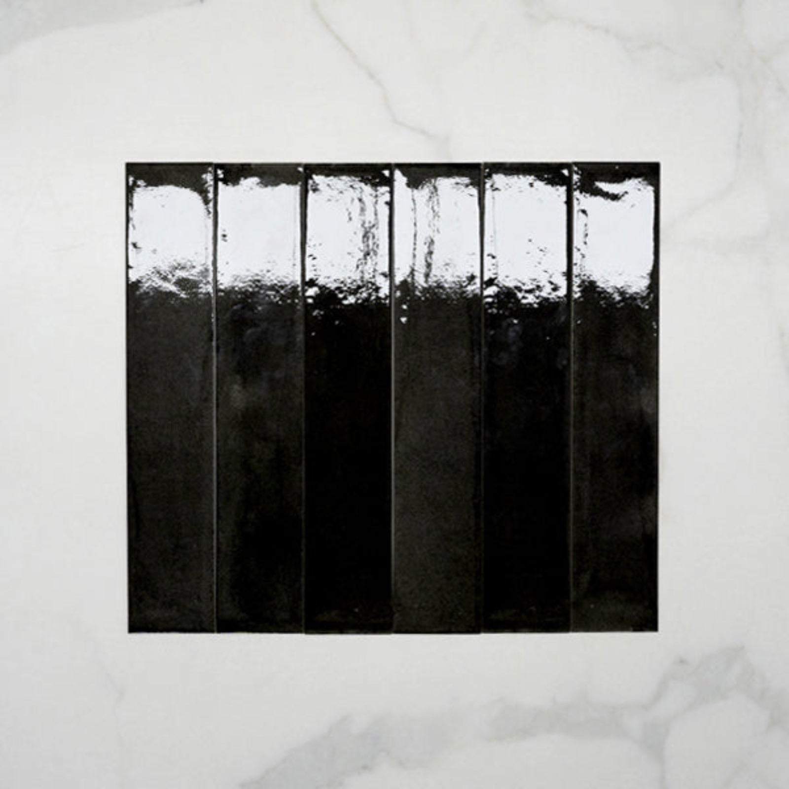 Faces 2 Nero Theo Subway Tile 75 x 400mm Italian Porcelain  - The Blue Space