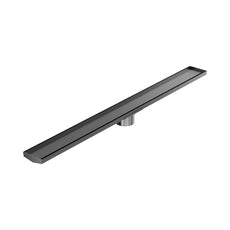 Nero Tile Insert V Channel 1200x106mm Floor Grate 90mm Outlet Gun Metal NRFG005HSGM_KIT - The Blue Space