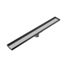 Nero Tile Insert V Channel 900x106mm Floor Grate 90mm Outlet Gun Metal NRFG001HSGM_KIT - The Blue Space