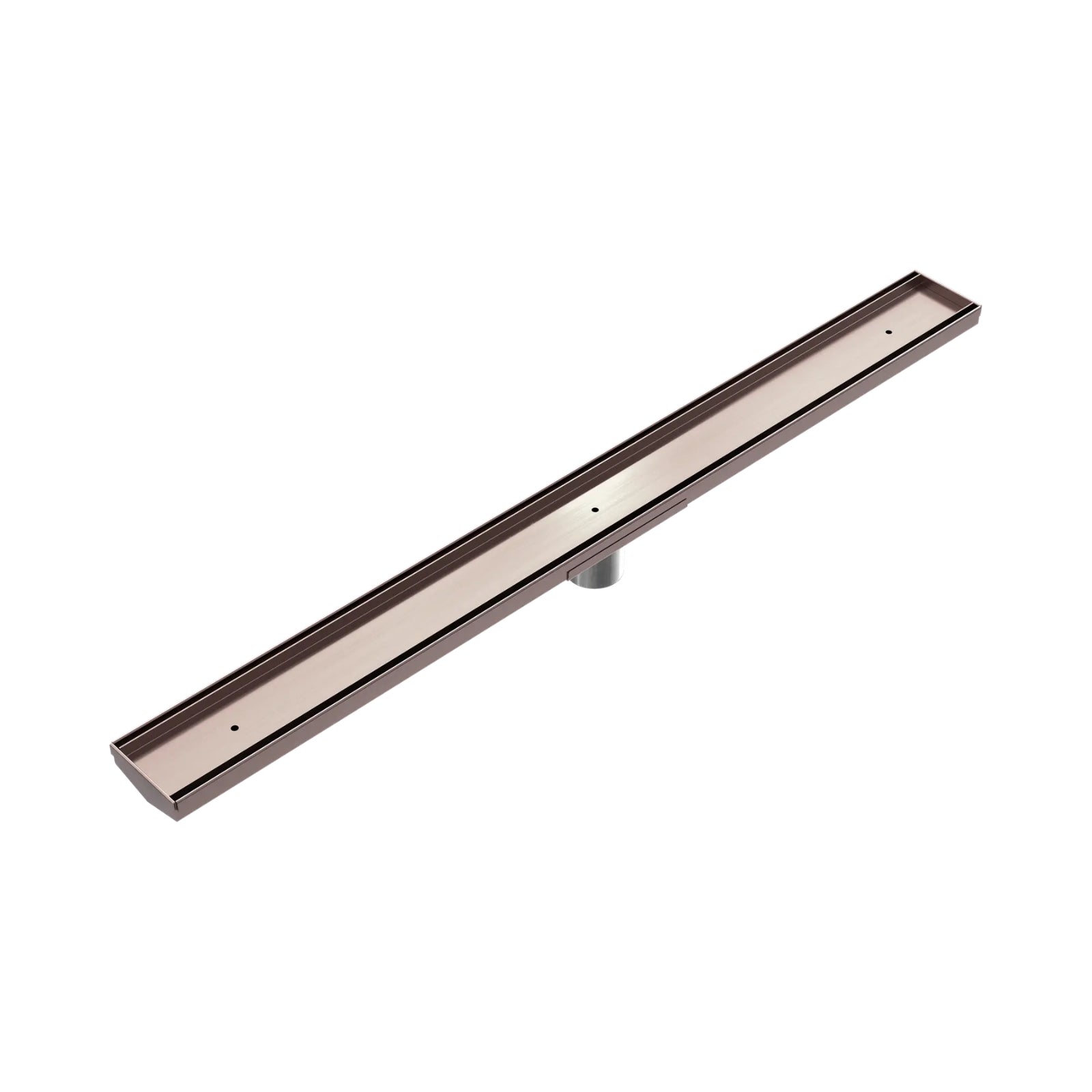 Nero Tile Insert V Channel 900x82mm Floor Grate 50mm Outlet Brushed Bronze NRFG002HSBZ_KIT - The Blue Space