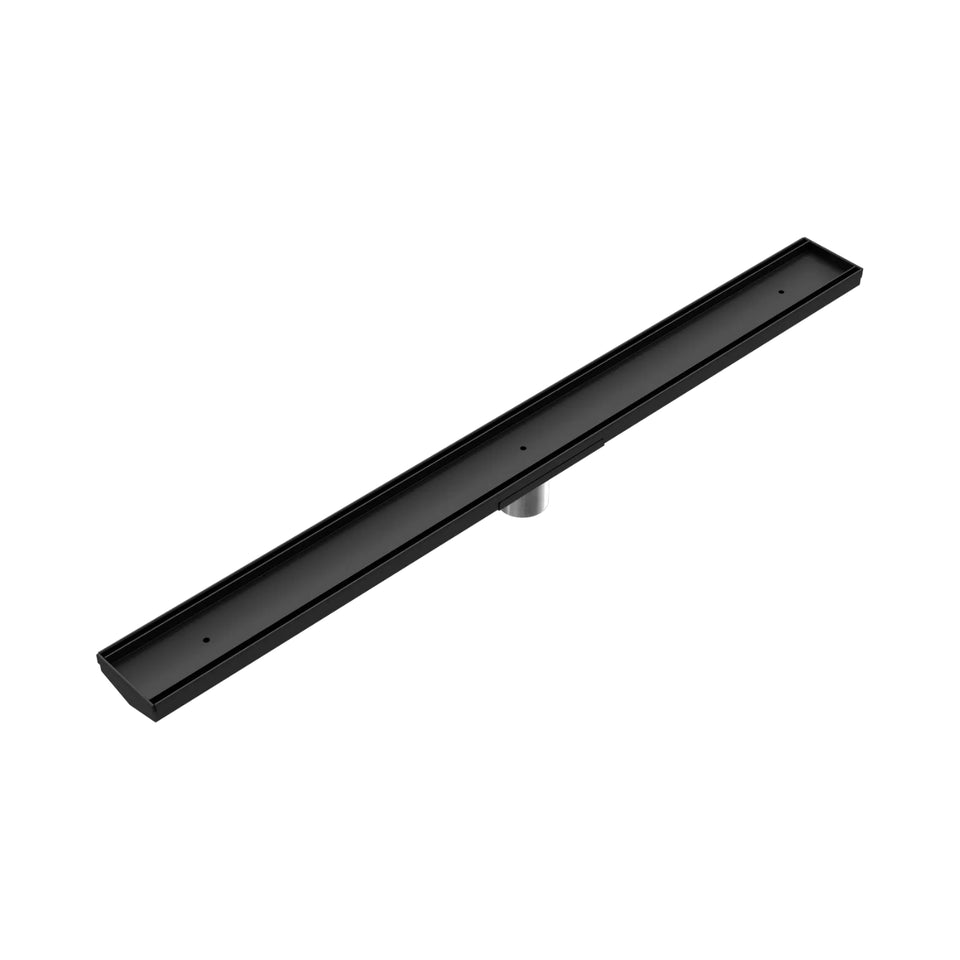 Nero Tile Insert V Channel 900x82mm Floor Grate 50mm Outlet Matte Black