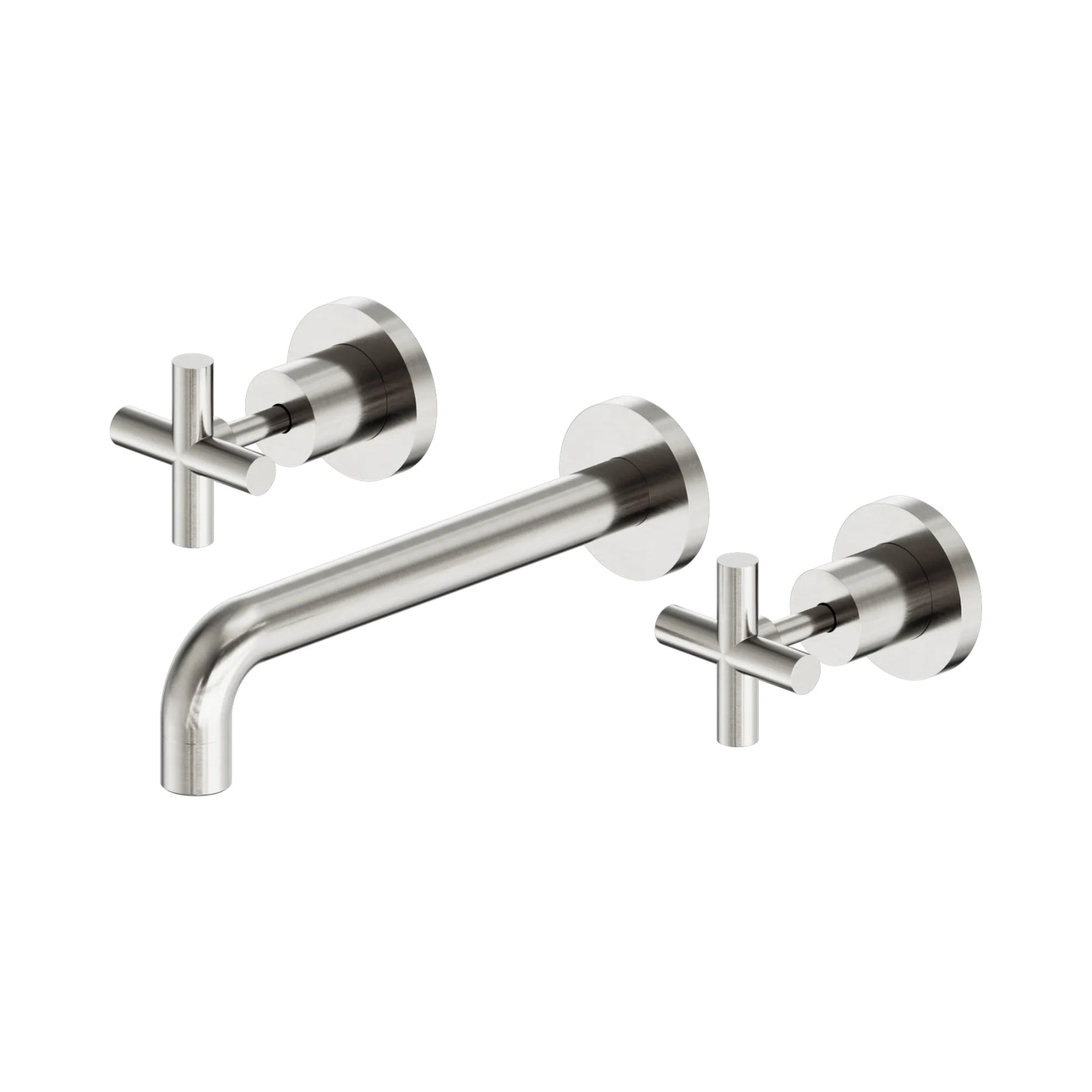 Nero X Plus Wall Basin Set 215mm Brushed Nickel NR201607ABN - The Blue Space