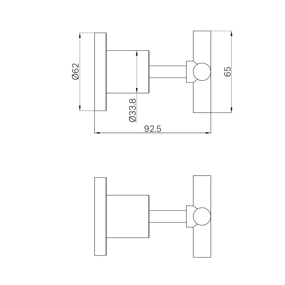 Nero X Plus Wall Top Assemblies Brushed Nickel