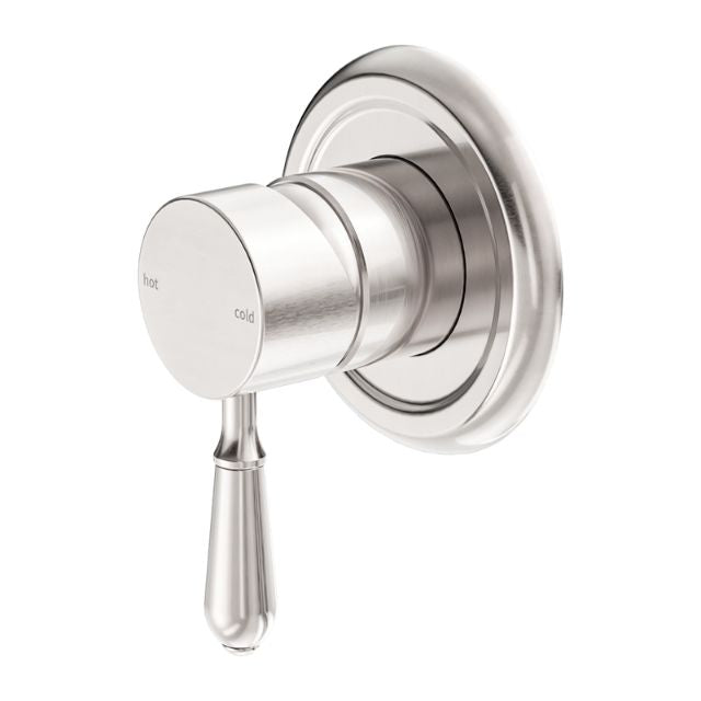 Nero York Shower Mixer With Metal Lever Brushed Nickel NR69210902BN - The Blue Space