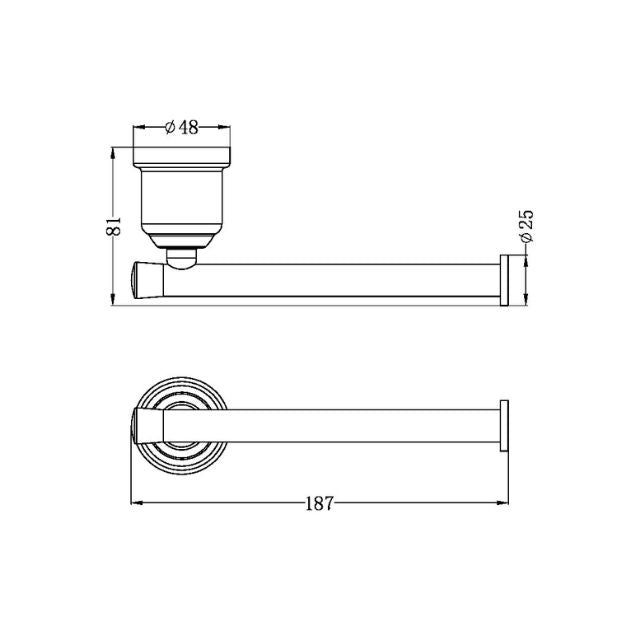 Nero York Toilet Roll Holder Brushed Nickel