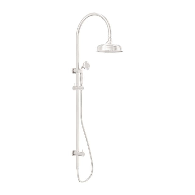 Nero York Twin Shower With Metal Hand Shower Brushed Nickel