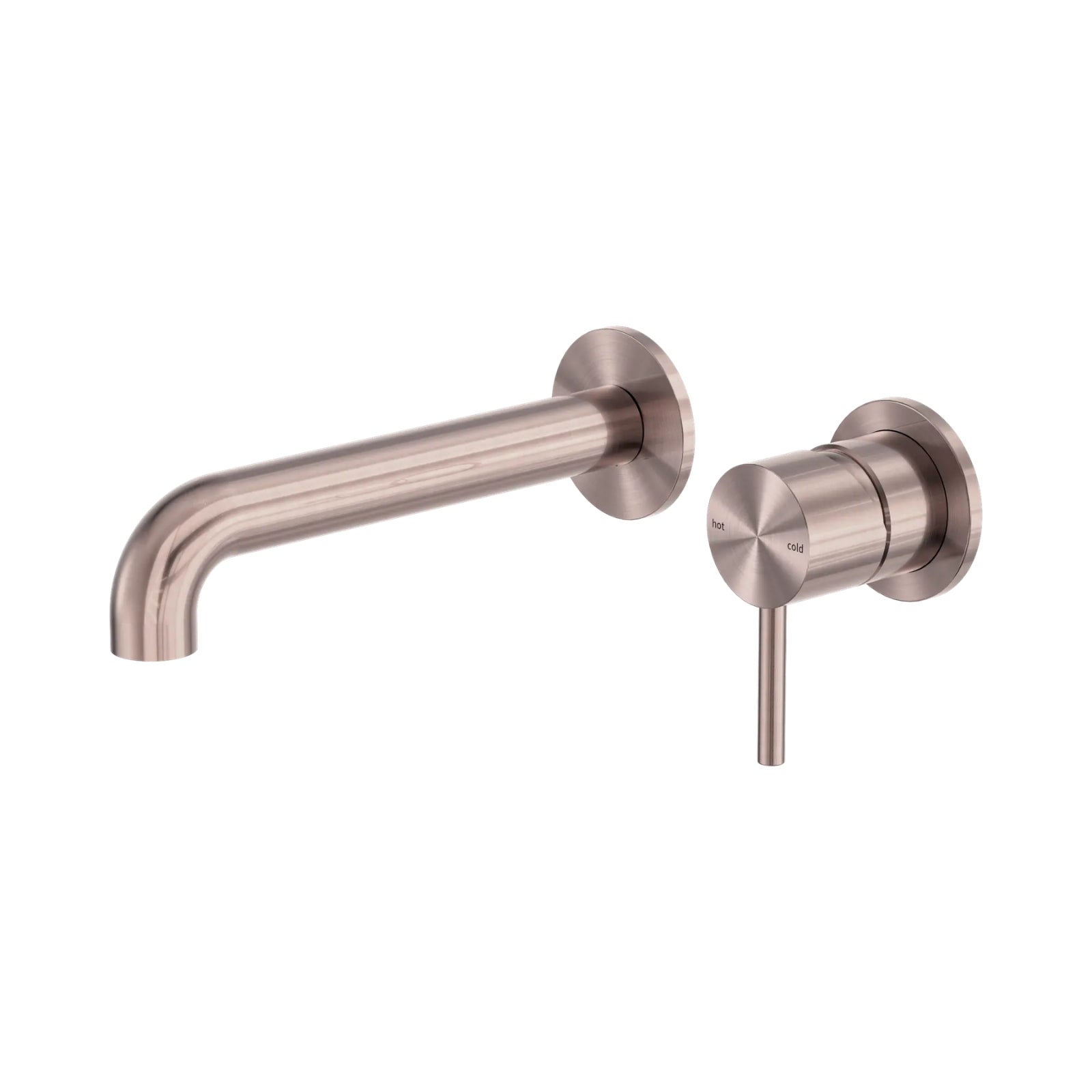 Nero Zen SS316L Wall Basin/Bath Mixer Separate Back Plate 185mm Spout Brushed Bronze NR162210B185BZ_KIT - The Blue Space