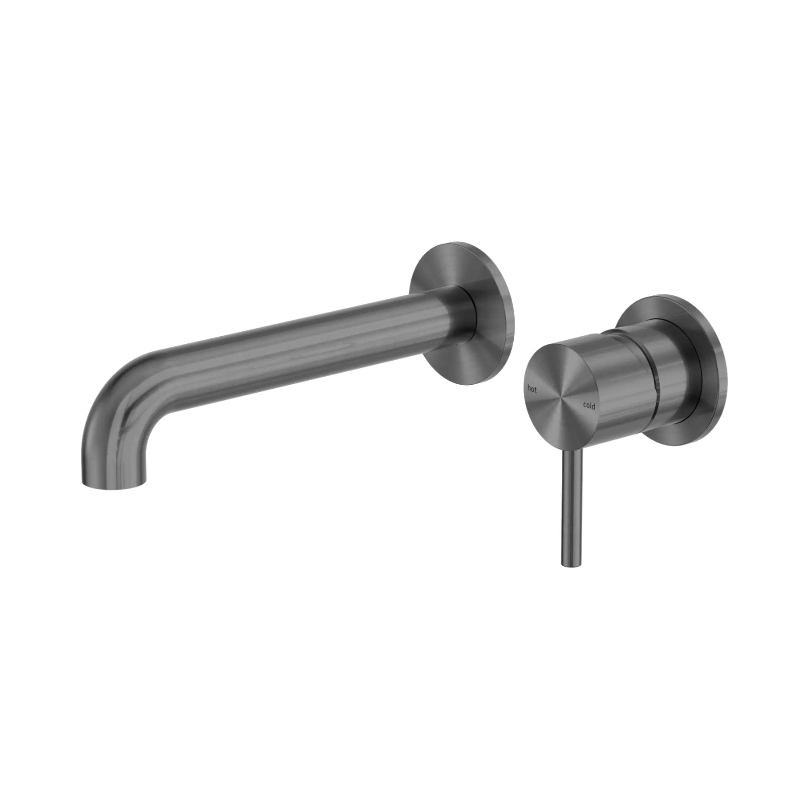 Nero Zen SS316L Wall Basin/Bath Mixer Separate Back Plate 185mm Spout Graphite NR162210B185GR_KIT - The Blue Space