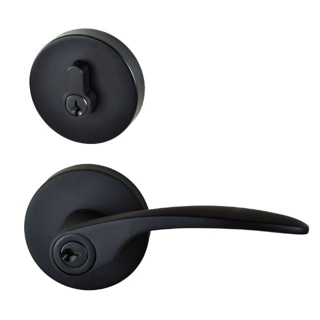 Nidus Collins Combination entry/deadbolt set matte black finish visual pack P-L-C-COMB-BL-V - The Blue Space