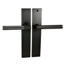 Nidus Knurled Domici Lever on Longplate Passage Set Graphite Grey LP-DOMK-P-GG - The Blue Space