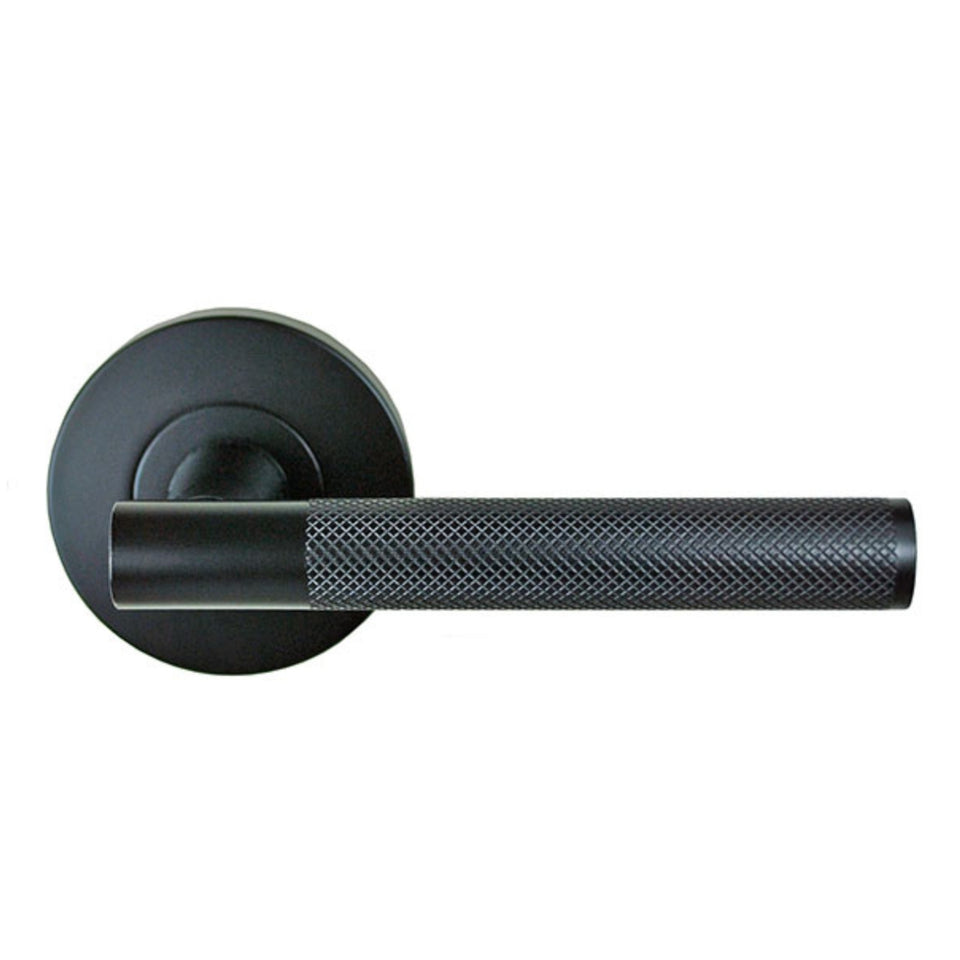 Nidus Knurled Domici Passage Handle Matte Black