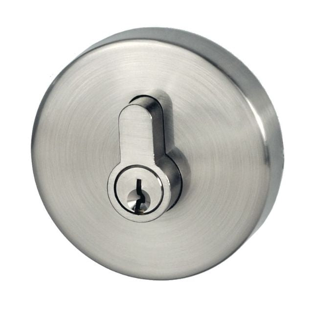 Nidus Lonsdale round backplate radius lever end eurobolt double cyl brushed nickel visual pack P-L-EB-BN-V - The Blue Space
