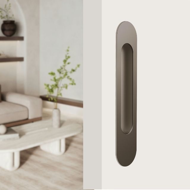 Nidus Mardeco radius flush pull (each) Bronze