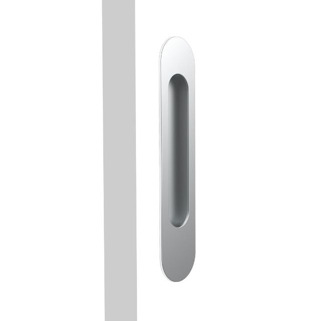 Nidus Mardeco radius flush pull (each) Satin Chrome