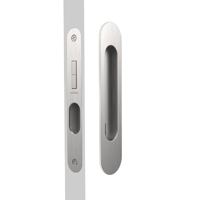 Nidus Mardeco radius flush pull privacy set Brushed Nickel
