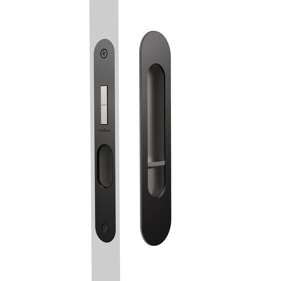 Nidus Mardeco radius flush pull privacy set Matte Black