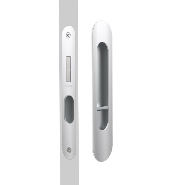 Nidus Mardeco radius flush pull privacy set Polished Chrome