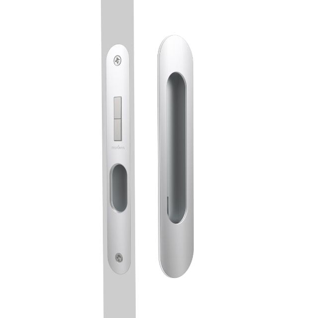 Nidus Mardeco radius flush pull privacy set Polished Chrome